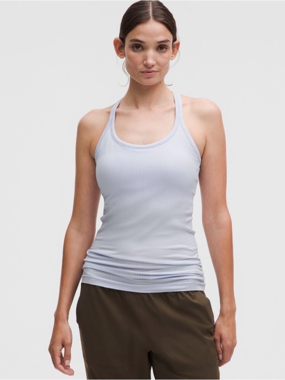 lululemon athletica Light Blue Ribbed Tank